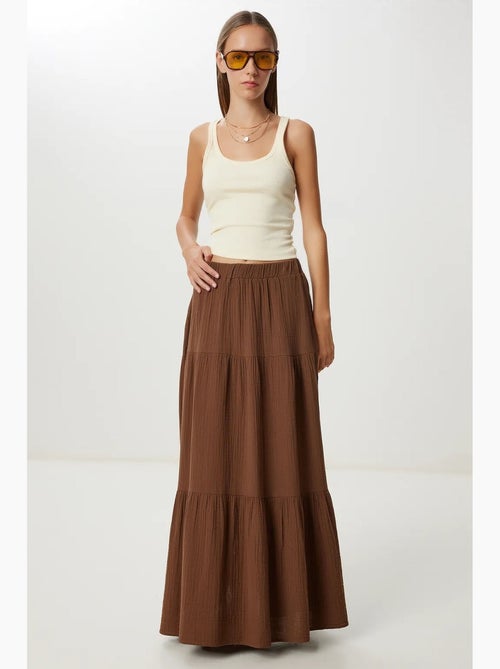 Falda maxi de talle alto y línea a istanbul - Kiabi Falda maxi de talle alto y línea a istanbul - Kiabi