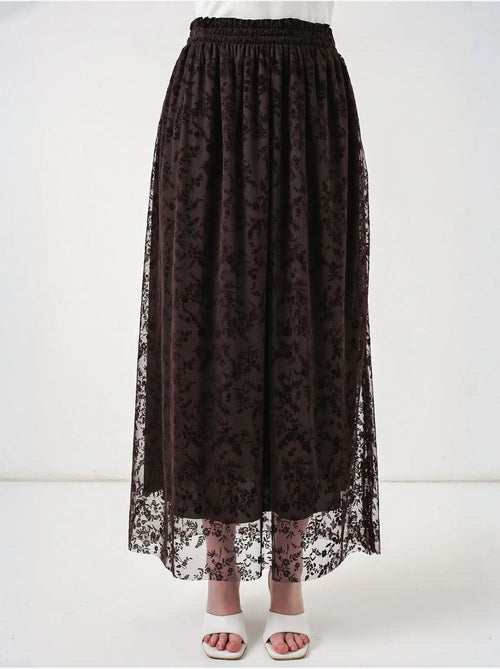 Falda maxi en línea a de talle alto floral bdart - Kiabi Falda maxi en línea a de talle alto floral bdart - Kiabi