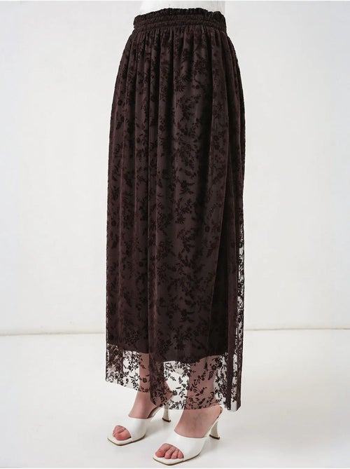 Falda maxi en línea a de talle alto floral bdart - Kiabi Falda maxi en línea a de talle alto floral bdart - Kiabi