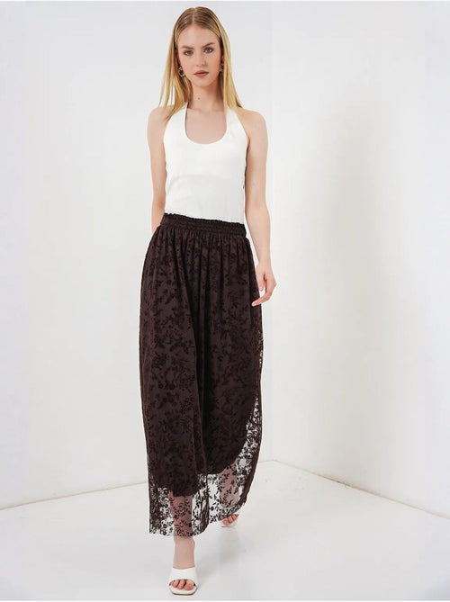 Falda maxi en línea a de talle alto floral bdart - Kiabi Falda maxi en línea a de talle alto floral bdart - Kiabi