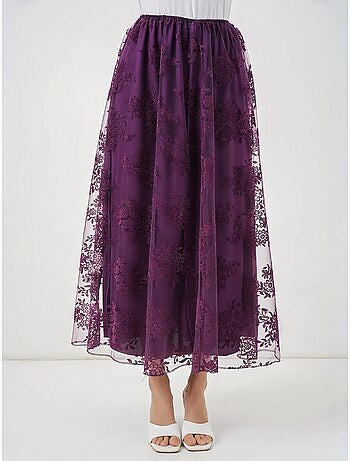 Falda maxi floral de cintura alta bdart