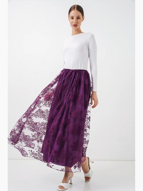 Falda maxi floral de cintura alta bdart - Kiabi Falda maxi floral de cintura alta bdart - Kiabi
