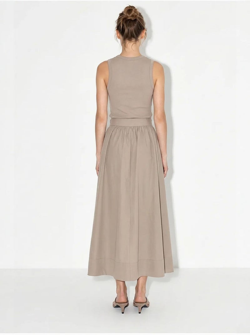 Falda maxi skater de cintura alta lucci Arena - Kiabi