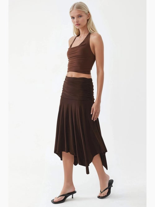 Falda midi ajustada con cintura elástica busem - Kiabi