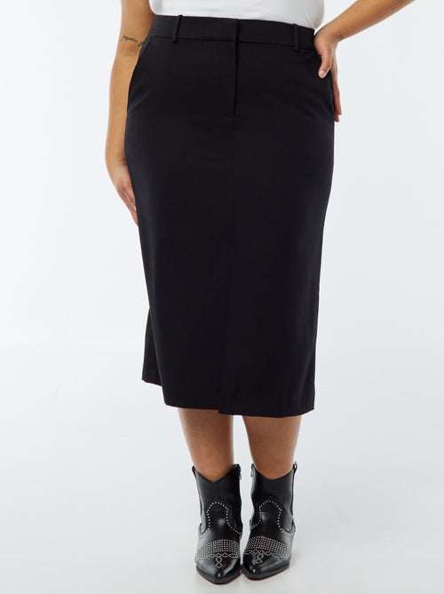 Falda midi con abertura en la parte delantera - Kiabi