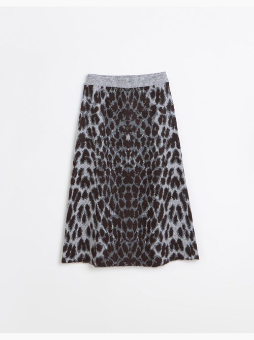 Falda midi con estampado animal, mo fashion - Kiabi Falda midi con estampado animal, mo fashion - Kiabi