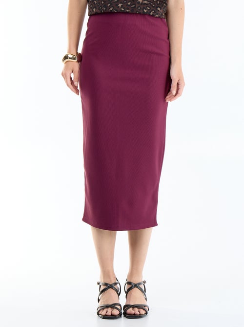 Falda midi corte lápiz - Kiabi