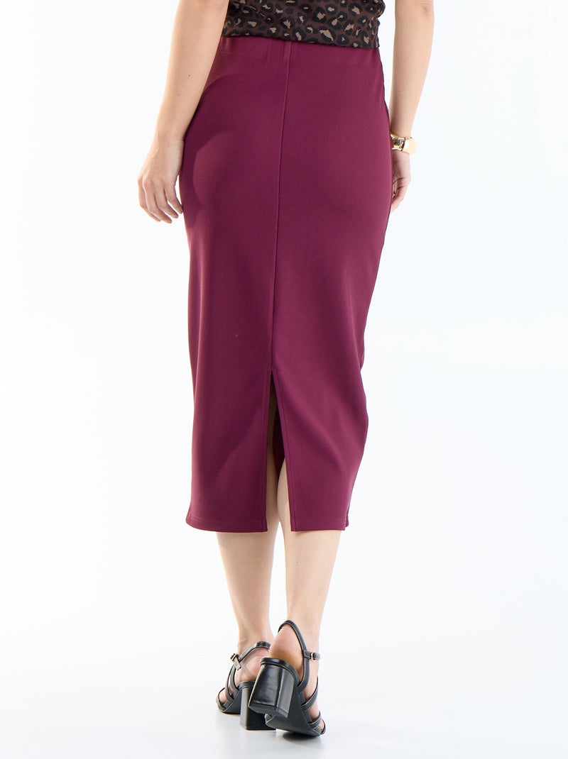 Falda midi corte lápiz Rosa - Kiabi