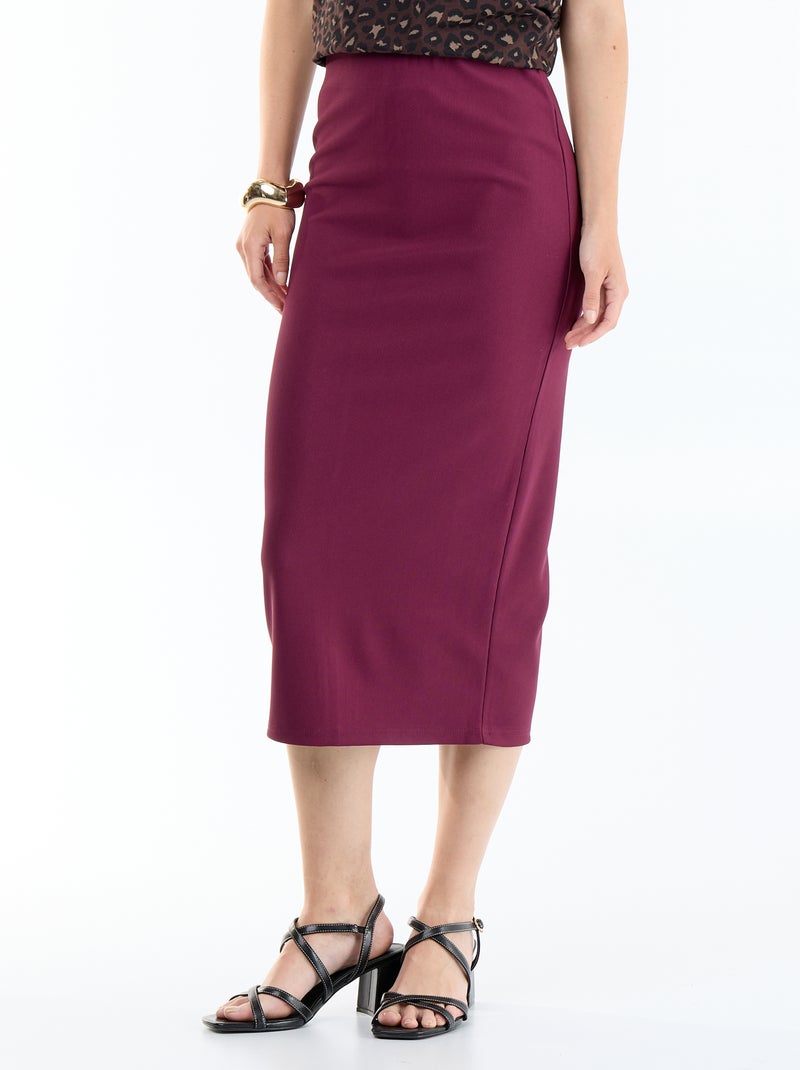 Falda midi corte lápiz Rosa - Kiabi