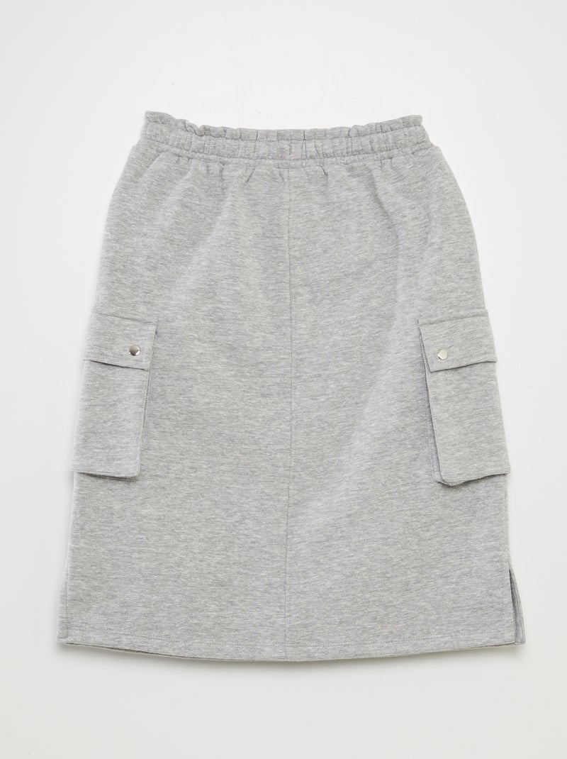 Falda midi de chándal GRIS - Kiabi