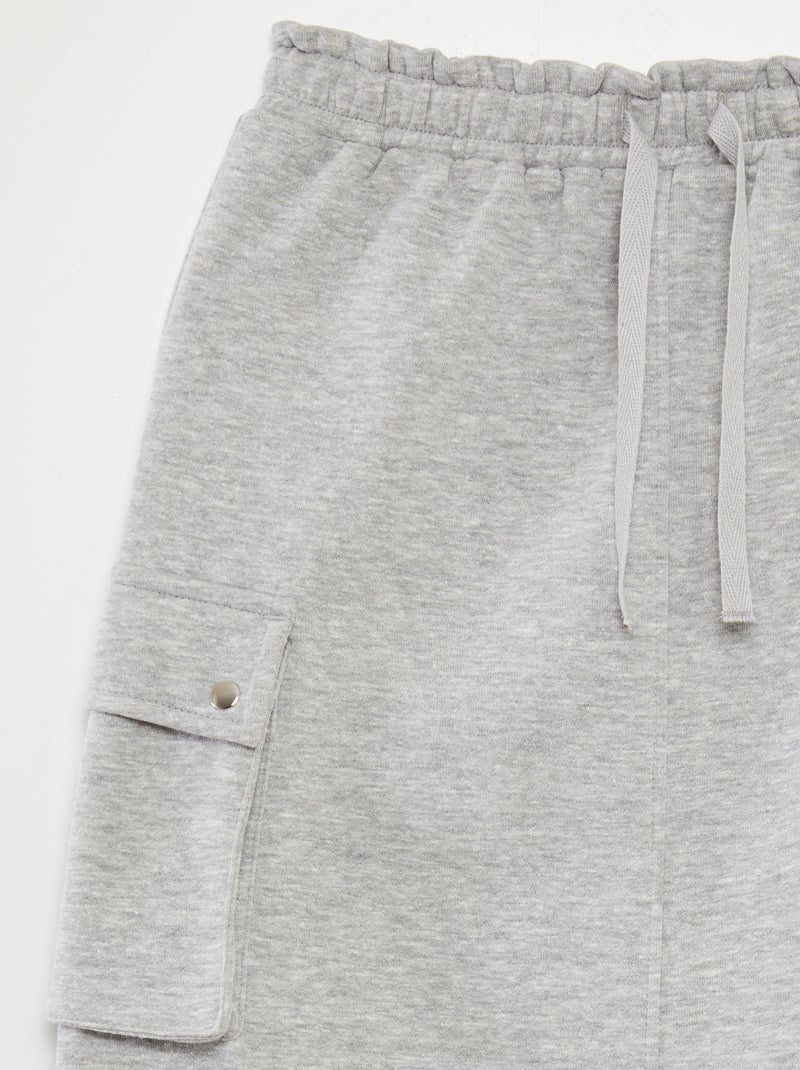 Falda midi de chándal GRIS - Kiabi