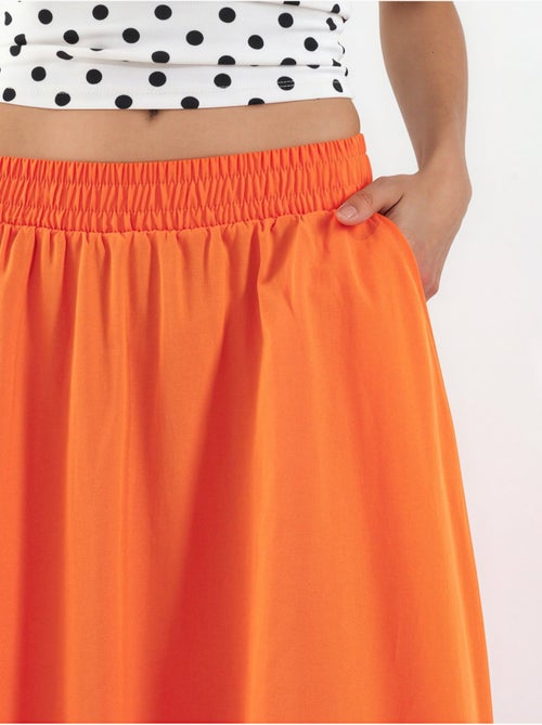 Falda midi de cintura alta con elástico busem - Kiabi Falda midi de cintura alta con elástico busem - Kiabi