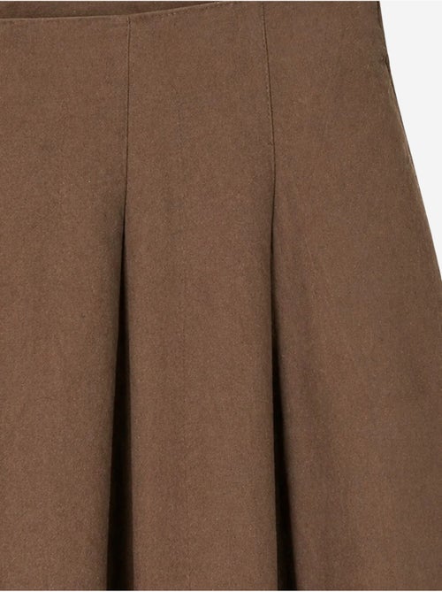 Falda midi de cintura alta en línea a mixray - Kiabi Falda midi de cintura alta en línea a mixray - Kiabi