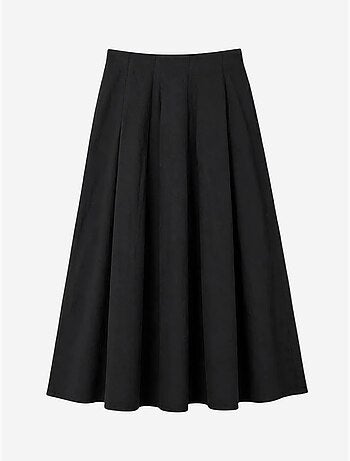 Falda midi de cintura alta en línea a mixray
