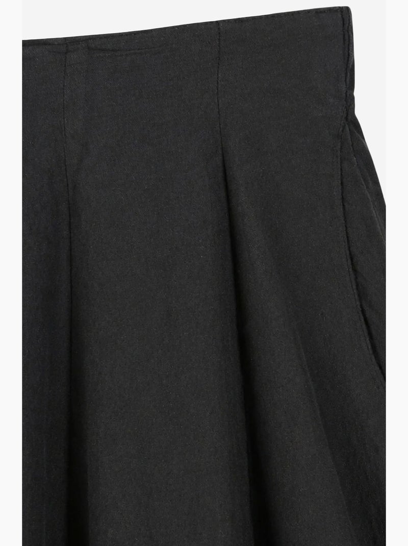 Falda midi de cintura alta en línea a mixray Negro - Kiabi