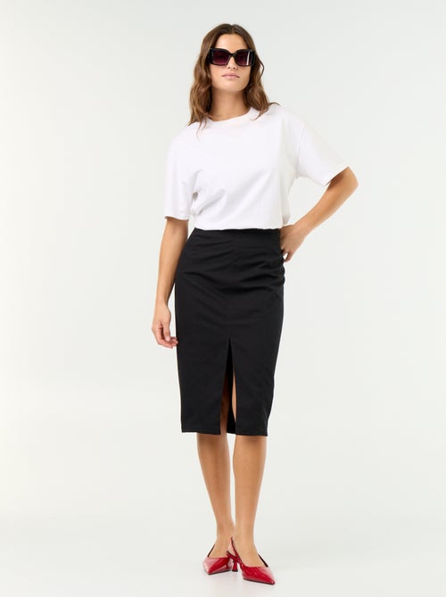 Falda midi de corte ajustado - Kiabi