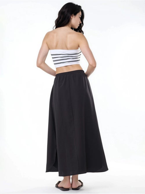 Falda midi de corte en a de talle alto busem - Kiabi Falda midi de corte en a de talle alto busem - Kiabi