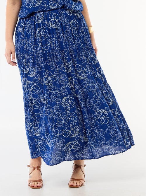 Falda midi de crepé - Kiabi