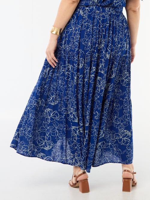 Falda midi de crepé - Kiabi