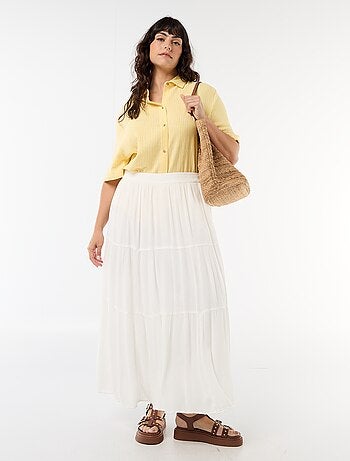 Falda midi de crepé