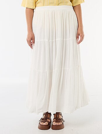 Falda midi de crepé