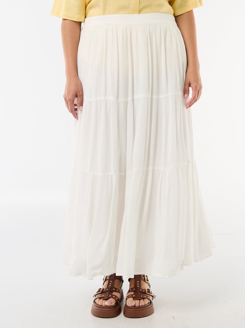 Falda midi de crepé - Kiabi