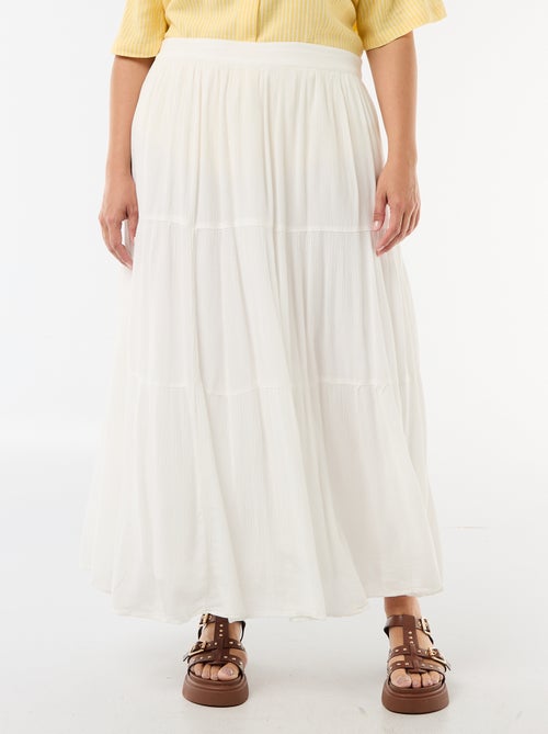 Falda midi de crepé - Kiabi