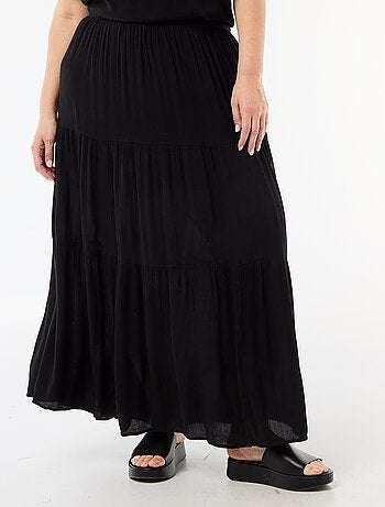 Falda midi de crepé