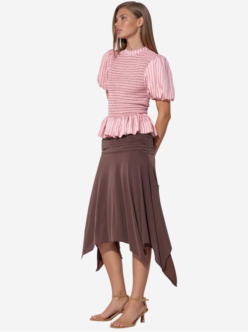 Falda midi de línea a de cintura alta busem - Kiabi Falda midi de línea a de cintura alta busem - Kiabi