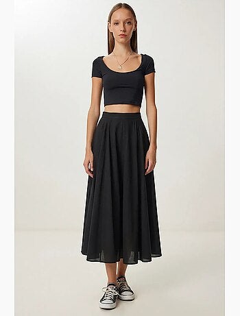 Falda midi de línea a de tiro alto istanbul