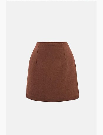 Falda midi de mezcla de lino hiccup