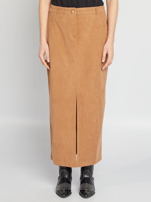 Falda midi de pana - Kiabi