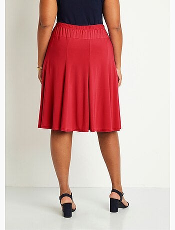 Falda midi de punto evasé - Afibel