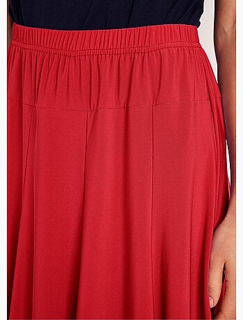 Falda midi de punto evasé - Afibel