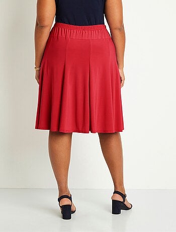 Falda midi de punto evasé - Afibel