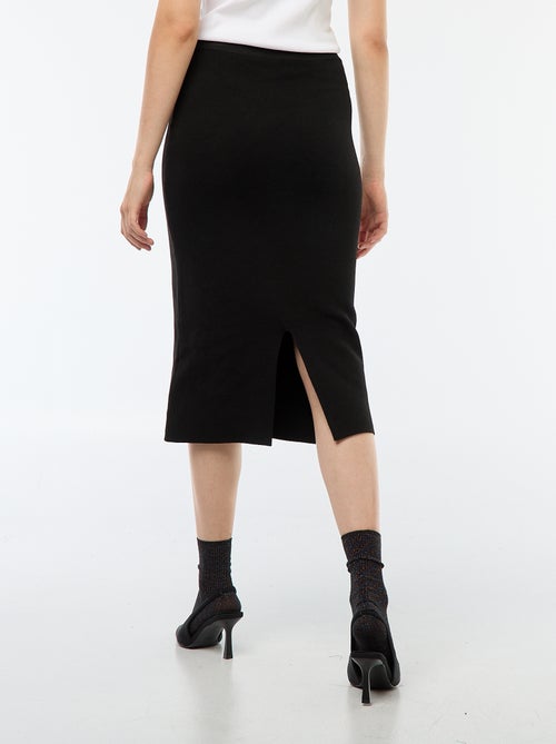 Falda midi de punto otomán - Kiabi