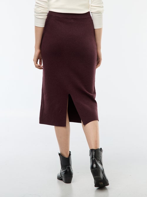 Falda midi de punto otomano - Kiabi