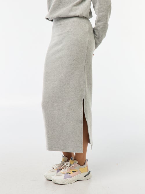 Falda midi de punto suave - Kiabi