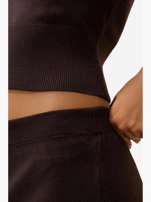 Falda midi de punto texturizado hiccup - Kiabi Falda midi de punto texturizado hiccup - Kiabi