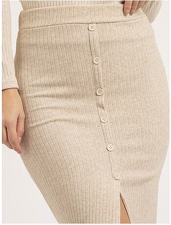 Falda midi de punto XASHERE
