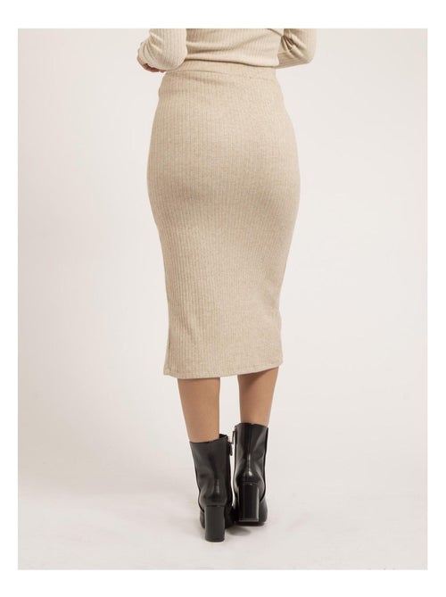 Falda midi de punto XASHERE - Kiabi Falda midi de punto XASHERE - Kiabi