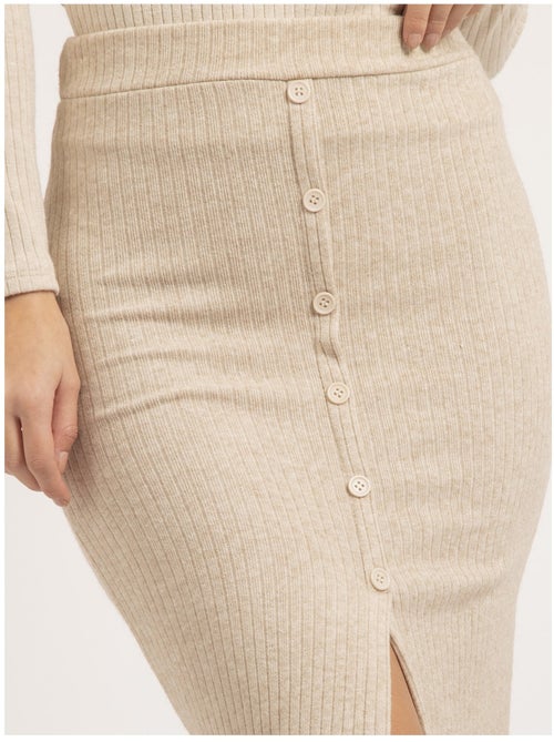 Falda midi de punto XASHERE - Kiabi Falda midi de punto XASHERE - Kiabi