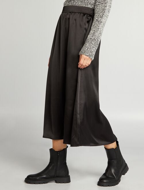Falda midi de raso - Kiabi