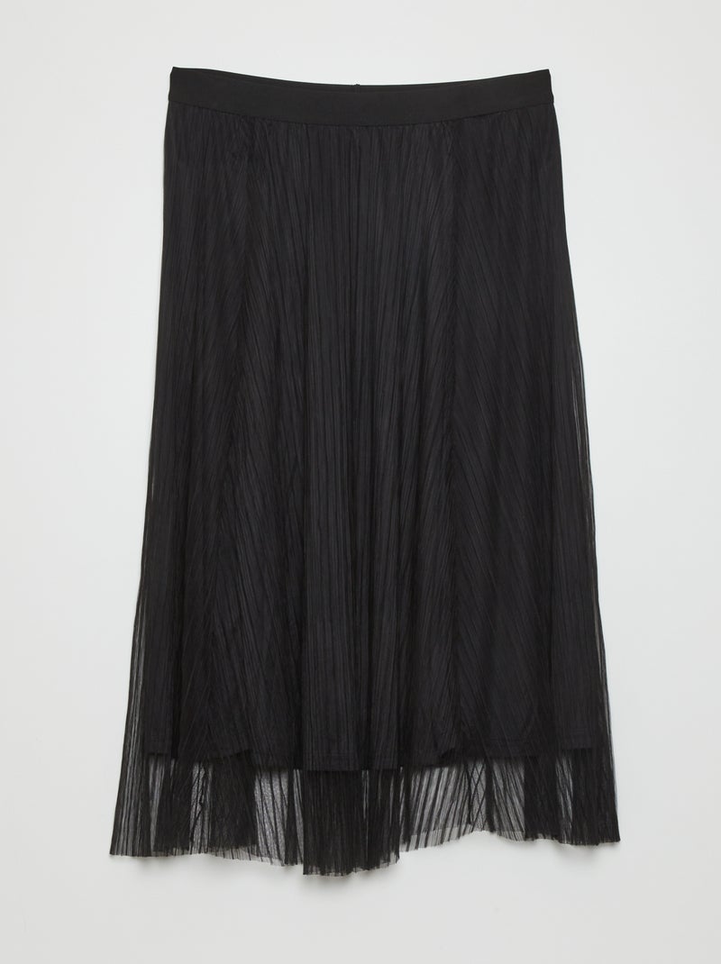Falda midi de tul 'Only Carmakoma' NEGRO - Kiabi
