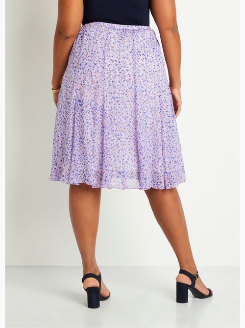 Falda midi de vuelo de gasa estampada - Kiabi