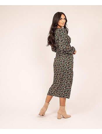 Falda midi estampada XANITA