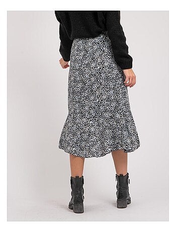 Falda midi estampada XISSA