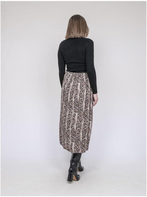 Falda midi estampado pitón XAVIA - Kiabi