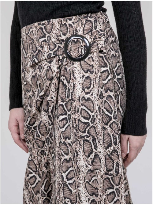 Falda midi estampado pitón XAVIA - Kiabi