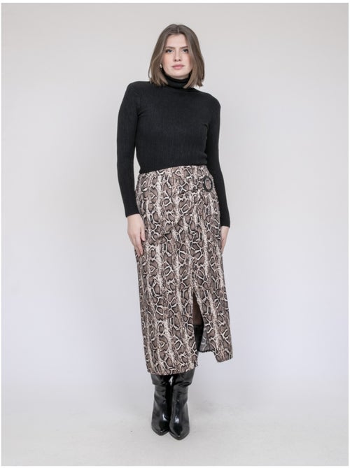 Falda midi estampado pitón XAVIA - Kiabi